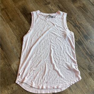 Light Pink Sleeveless Crewneck Womens Tank Top